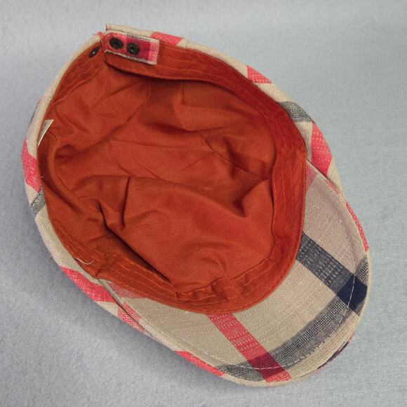 Plaid Newsboy Cap Adjustable Lightweight Flat Cap Cabbie Hat - Picture 5 of 9